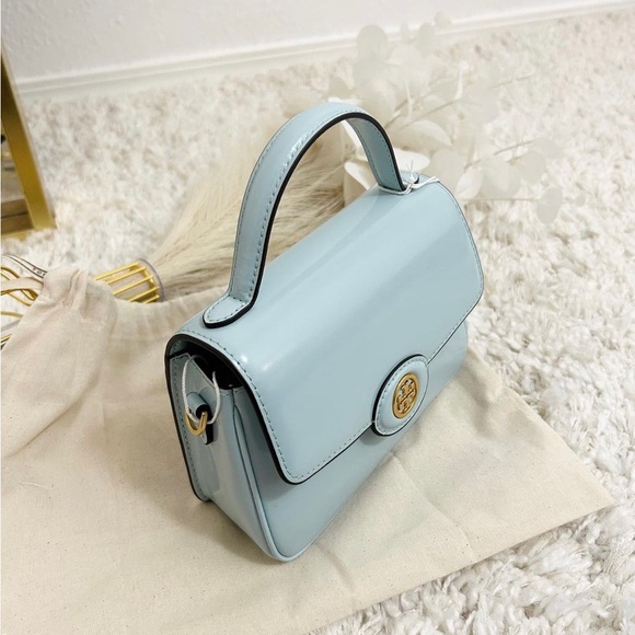 Tory Burch SMALL ROBINSON SPAZZOLATO TOP-HANDLE BAG NWT! - Picture 2 of 5